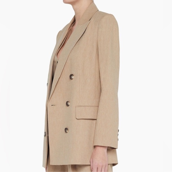 L’AGENCE Aimee Linen Blend Boyfriend Blazer - Picture 4 of 10